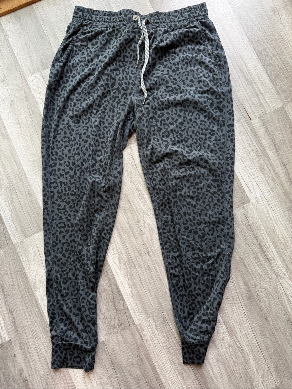Thread & Supply Charcoal Leopard-Print Jogger Pants